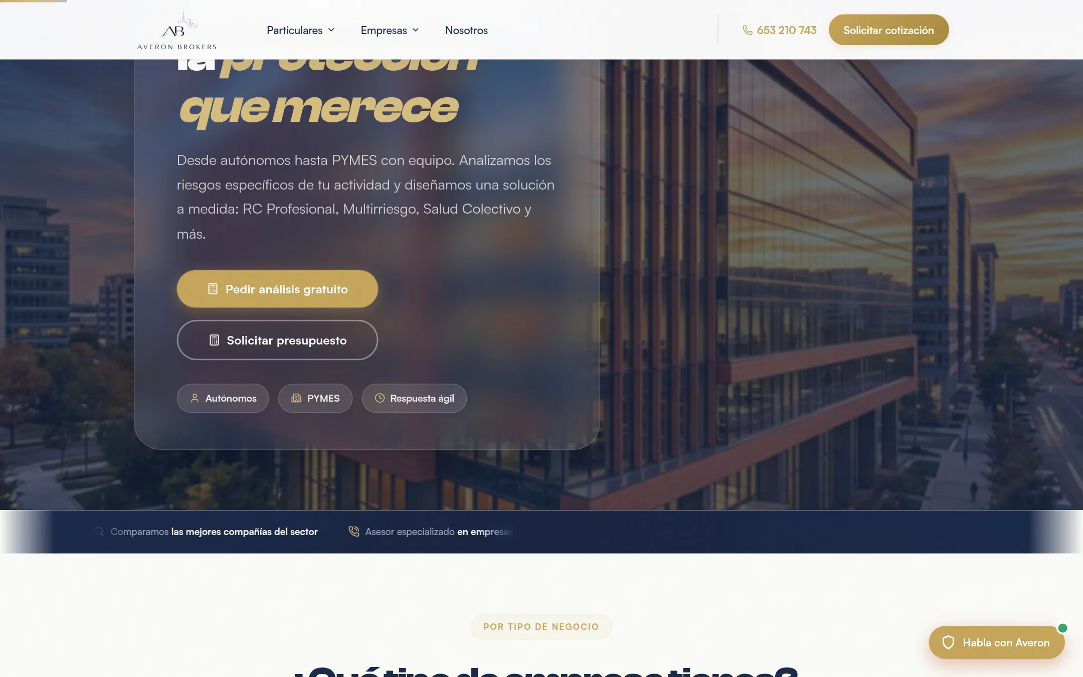 Averon Brokers — Segunda página — empresas